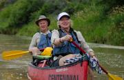 Colorado River Canoeing: Happy Hikers & Public