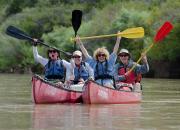 Colorado River Canoeing: Happy Hikers & Public